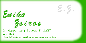 eniko zsiros business card